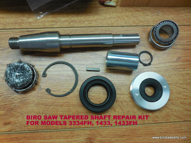 BIRO 1433-1433FH-3334FH TAPERED LOWER SHAFT COMPLETE REBUILDING KIT  16543 LOWER SHAFT, 280 KEY, 145